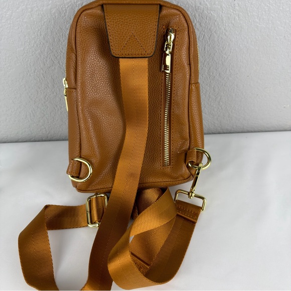 NWOT Genuine Leather RFID Blocking Small Sling Bag Women Crossbody Brown - Picture 12 of 15